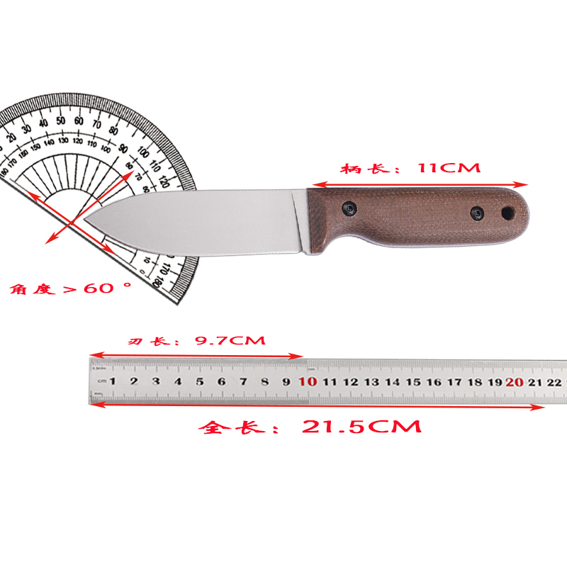 Outdoor Hunting Gifts - Yeni DC53 bıçak keten saplı entegre