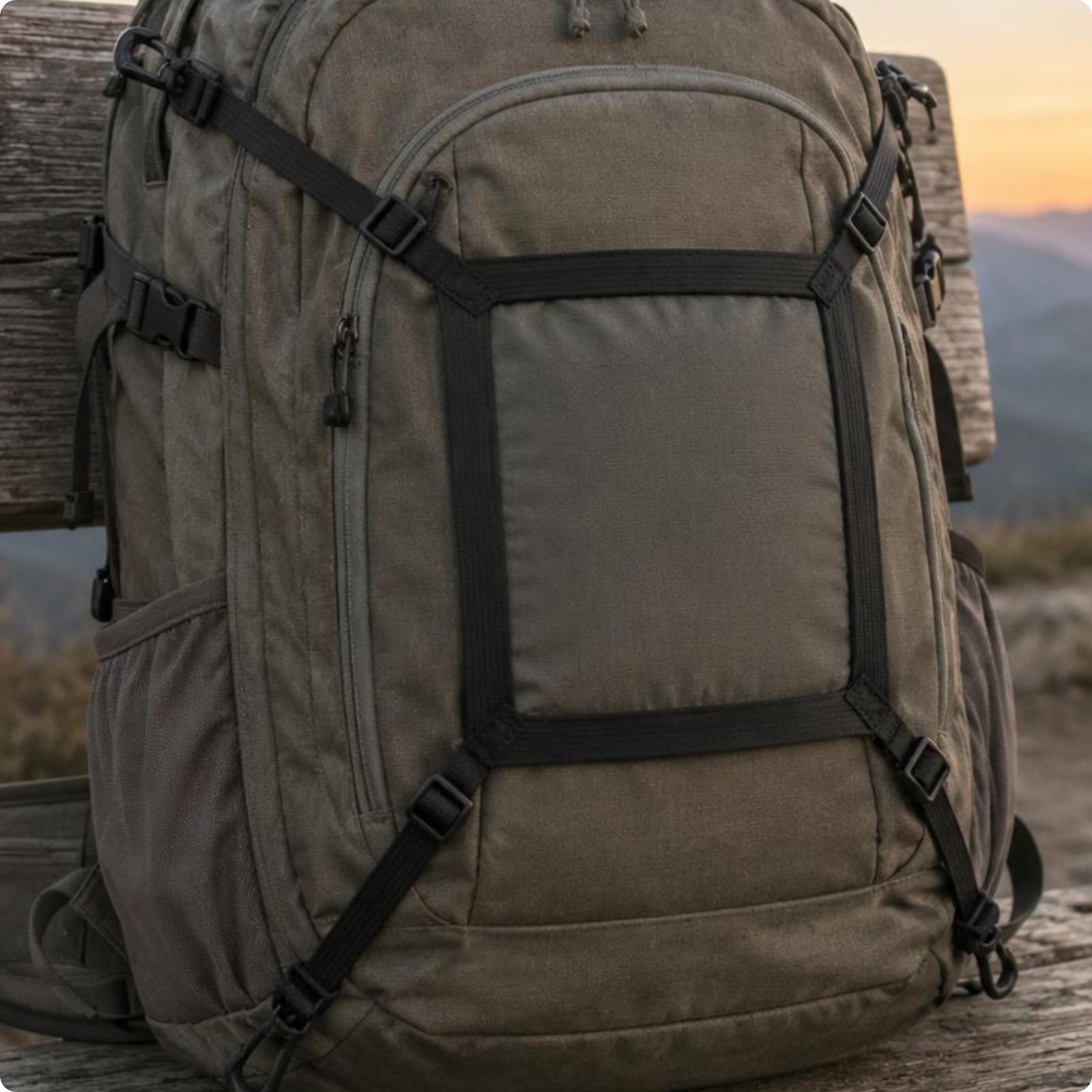 Outdoor Hunting Gear Store - Sırt Çantası İçin Kask Tutucu Kare