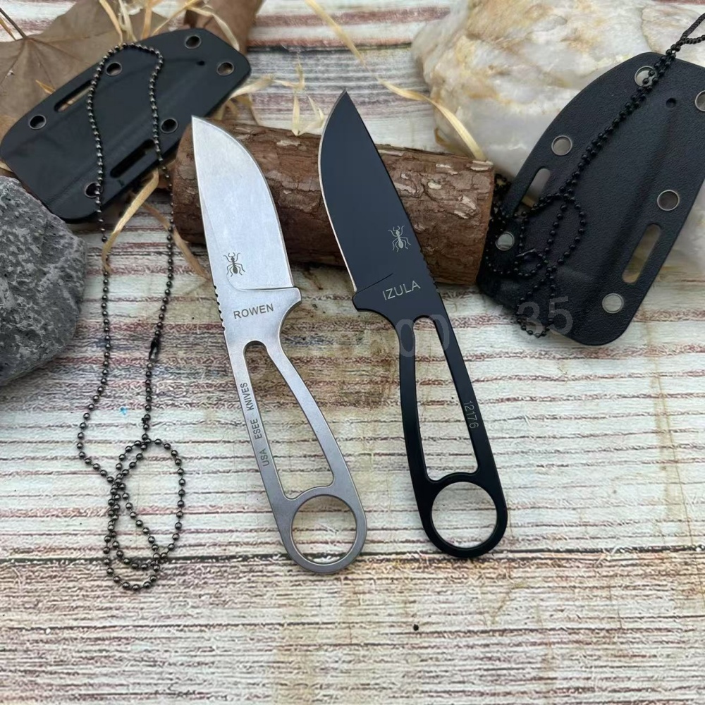 Outdoor Hunting Gifts - IZULA Yüksek Mukavemetli Düz Bıçak D2