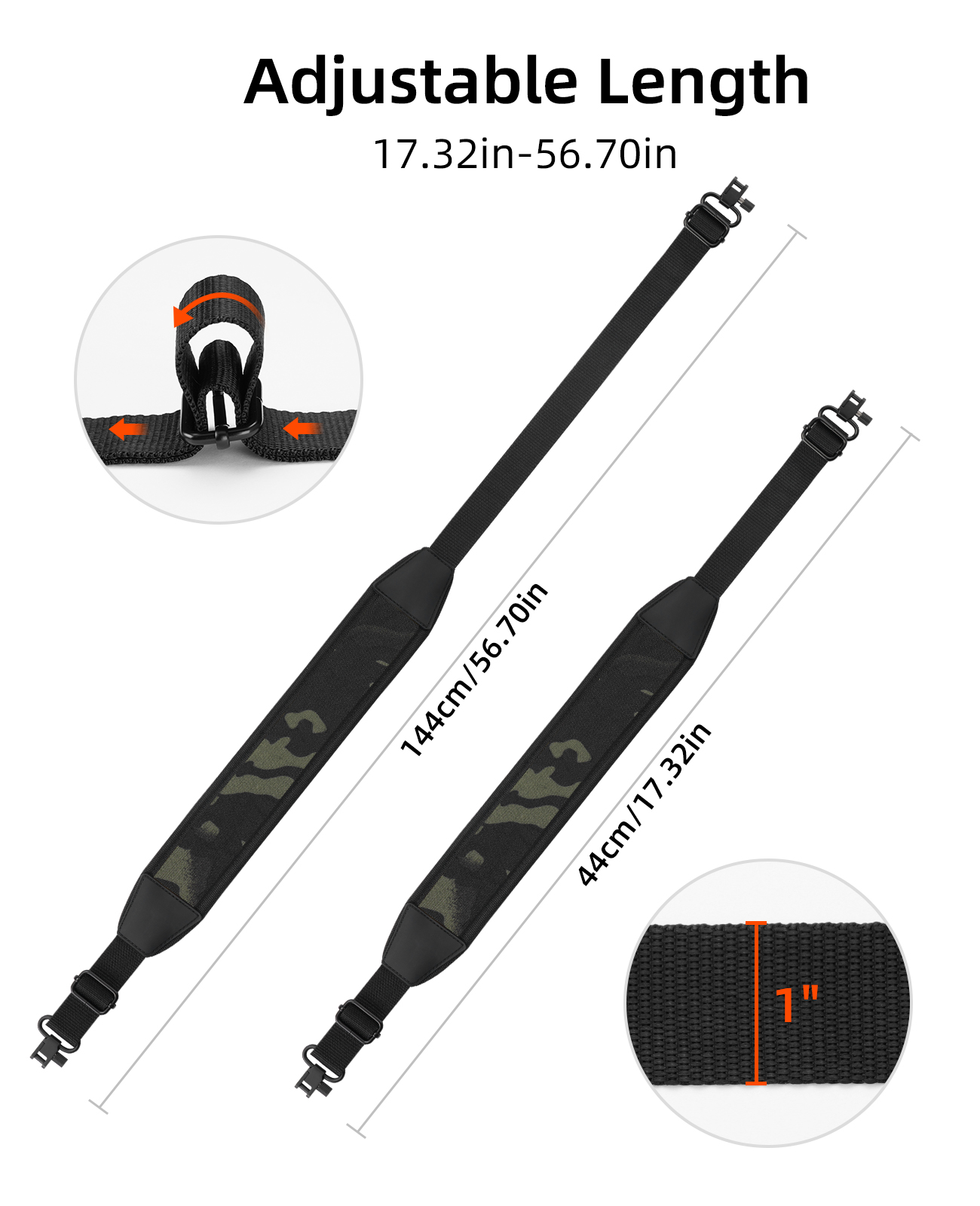 Geniş Neopren Dolgulu İki Nokt - Rifle Sling Swivel incelemesi ve fiyatı
