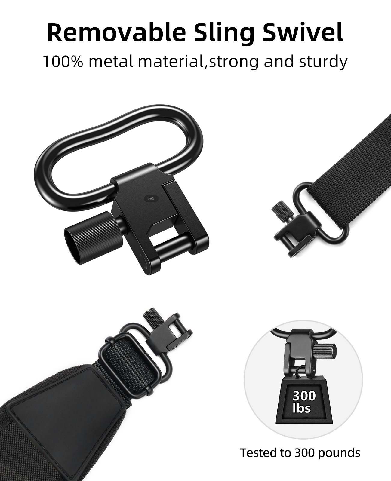 Geniş Neopren Dolgulu İki Nokt - Rifle Sling Swivel incelemesi ve fiyatı