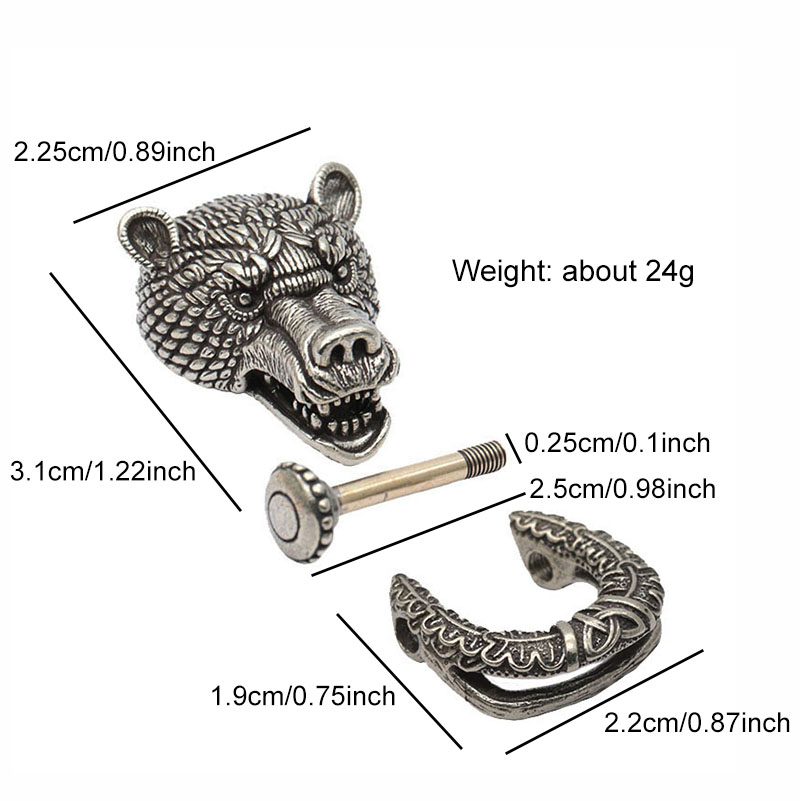Ayı Kafası Pirinç Toka EDC Açı - Paracord Survival Bracelet incelemesi ve fiyatı